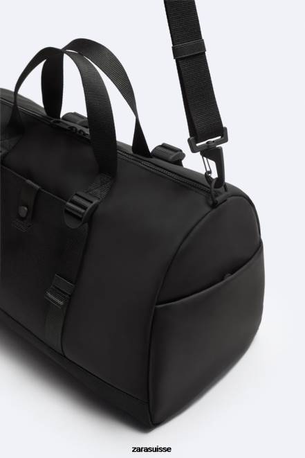 Zara accessoires P66V1300 Hommes sac de sport caoutchouté noir
