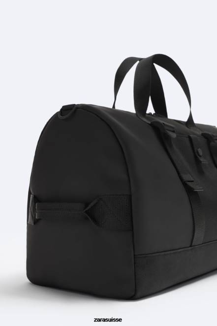 Zara accessoires P66V1300 Hommes sac de sport caoutchouté noir