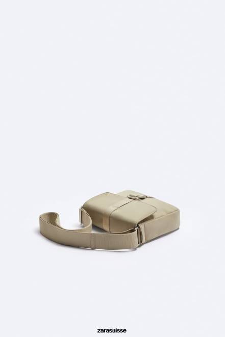 Zara accessoires P66V1301 Hommes sac à bandoulière en nylon blanc d'os