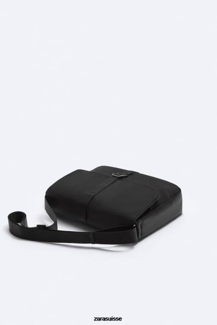 Zara accessoires P66V1303 Hommes sac messager en nylon noir