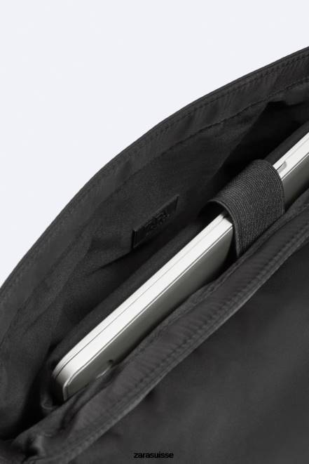 Zara accessoires P66V1303 Hommes sac messager en nylon noir