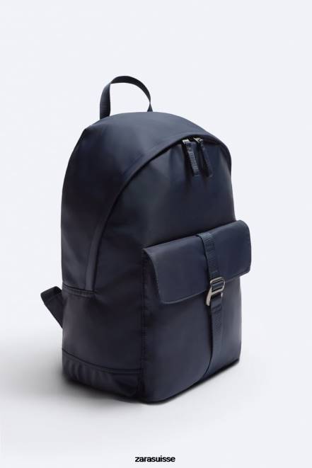 Zara accessoires P66V1304 Hommes sac à dos en nylon bleu