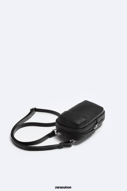 Zara accessoires P66V1309 Hommes pochette souple pour téléphone noir