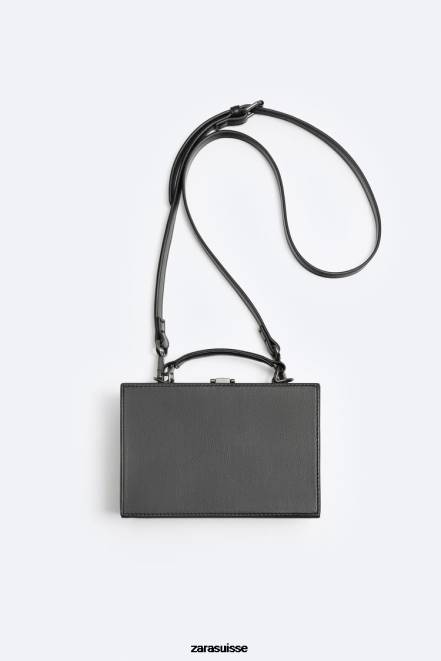 Zara accessoires P66V1311 Hommes sac à bandoulière à boîte rigide noir