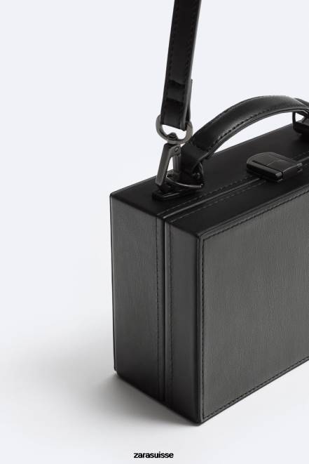 Zara accessoires P66V1311 Hommes sac à bandoulière à boîte rigide noir