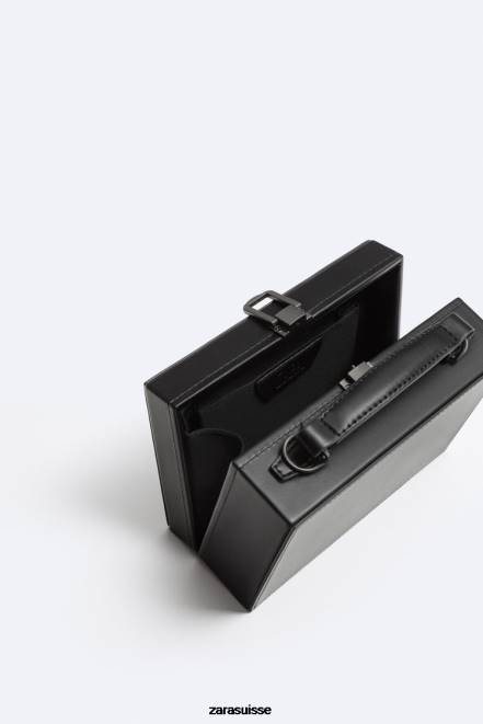 Zara accessoires P66V1311 Hommes sac à bandoulière à boîte rigide noir