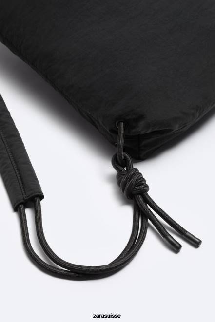 Zara accessoires P66V1314 Hommes sac à dos souple noir