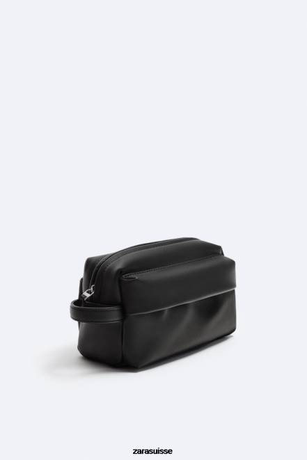 Zara accessoires P66V1324 Hommes trousse de toilette texturée noir