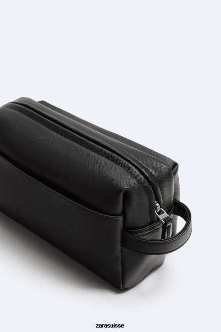 Zara accessoires P66V1324 Hommes trousse de toilette texturée noir