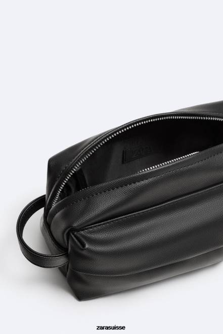 Zara accessoires P66V1324 Hommes trousse de toilette texturée noir