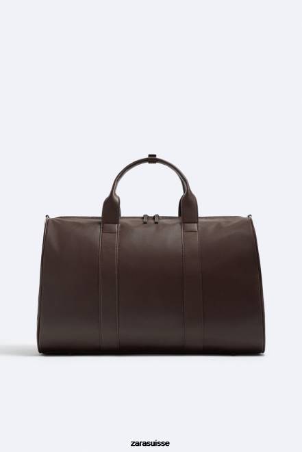Zara accessoires P66V1326 Hommes sac de sport souple brun