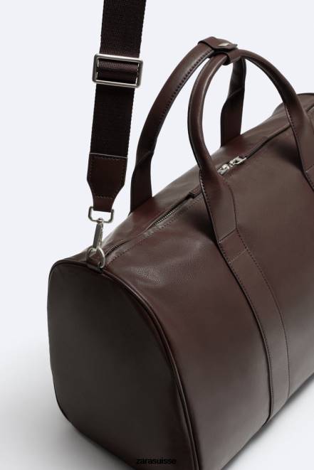 Zara accessoires P66V1326 Hommes sac de sport souple brun