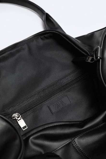 Zara accessoires P66V1327 Hommes sac de sport souple noir