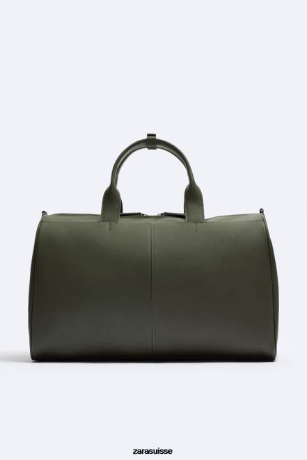 Zara accessoires P66V1328 Hommes sac de sport texturé vert
