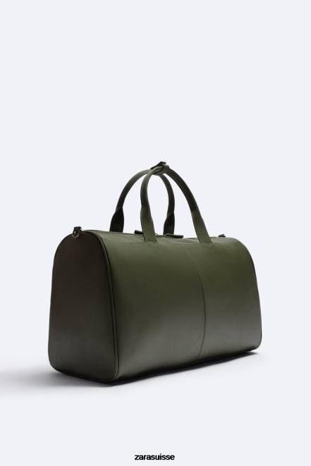 Zara accessoires P66V1328 Hommes sac de sport texturé vert