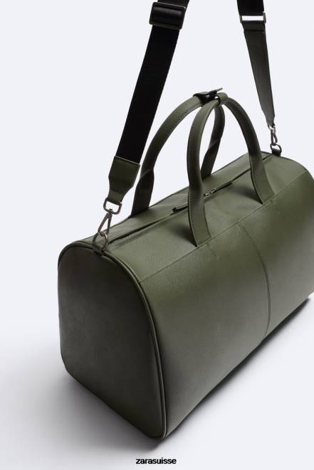 Zara accessoires P66V1328 Hommes sac de sport texturé vert