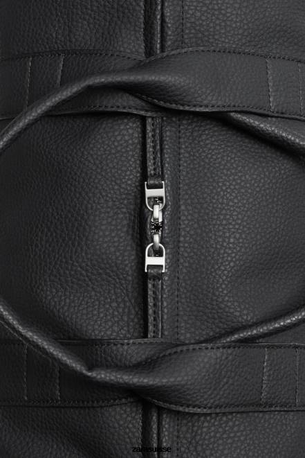 Zara accessoires P66V1329 Hommes sac de sport grainé noir