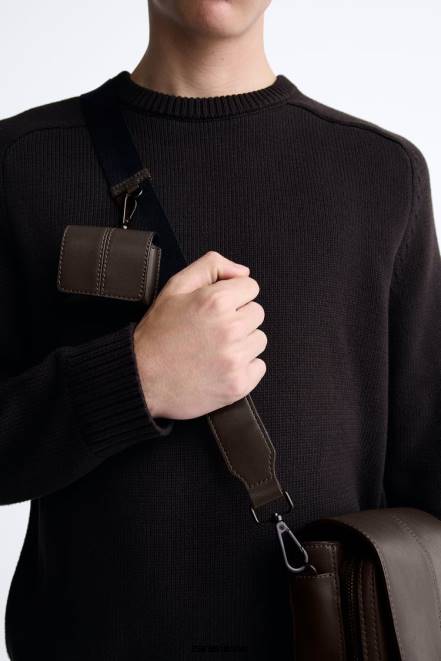 Zara accessoires P66V1334 Hommes sac à bandoulière avec porte-monnaie brun