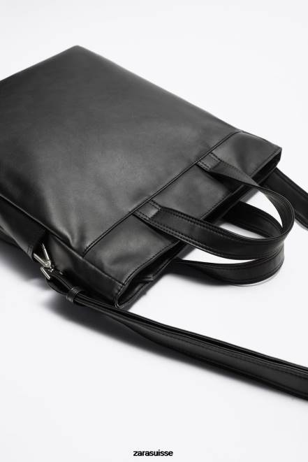 Zara accessoires P66V1336 Hommes sac fourre-tout souple à double poche noir