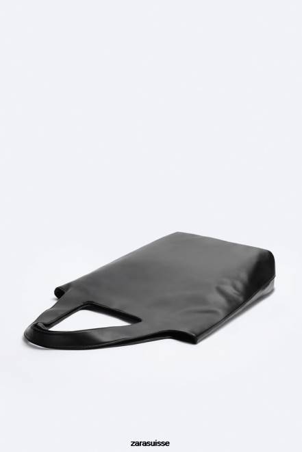 Zara accessoires P66V1337 Hommes sac fourre-tout souple noir