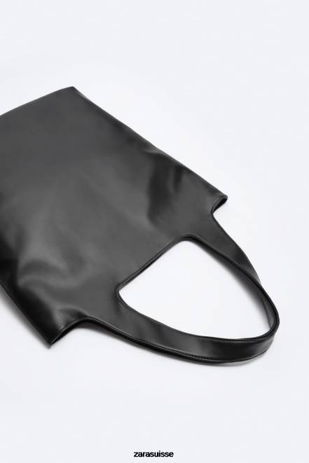 Zara accessoires P66V1337 Hommes sac fourre-tout souple noir