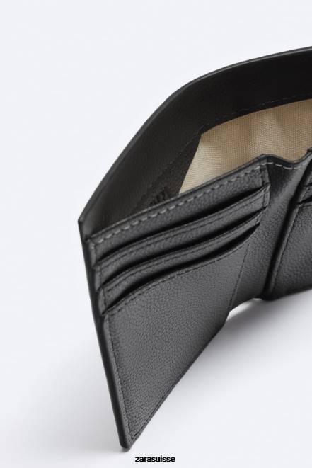 Zara accessoires P66V1343 Hommes portefeuille vertical noir