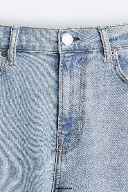 Zara vêtements P66V1094 Hommes jean slim bleu clair