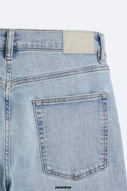Zara vêtements P66V1094 Hommes jean slim bleu clair