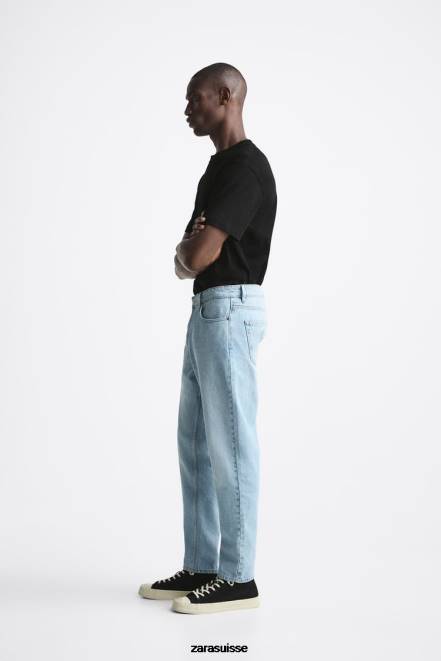Zara vêtements P66V1096 Hommes jean slim bleu ciel