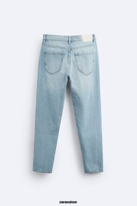 Zara vêtements P66V1096 Hommes jean slim bleu ciel