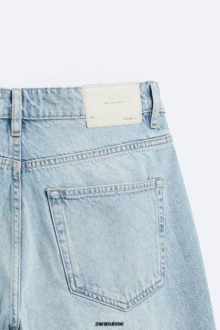 Zara vêtements P66V1096 Hommes jean slim bleu ciel