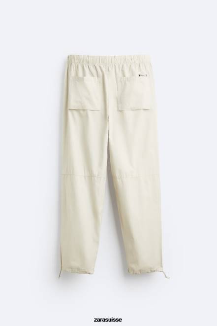 Zara vêtements P66V951 Hommes pantalon de parachute glace