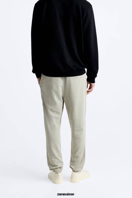 Zara vêtements P66V966 Hommes pantalon cargo doux kaki