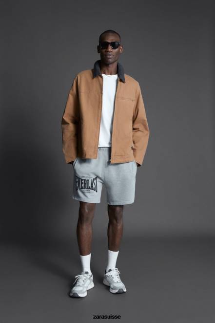 Zara vêtements P66V1235 Hommes short de jogging éternel marnes grises