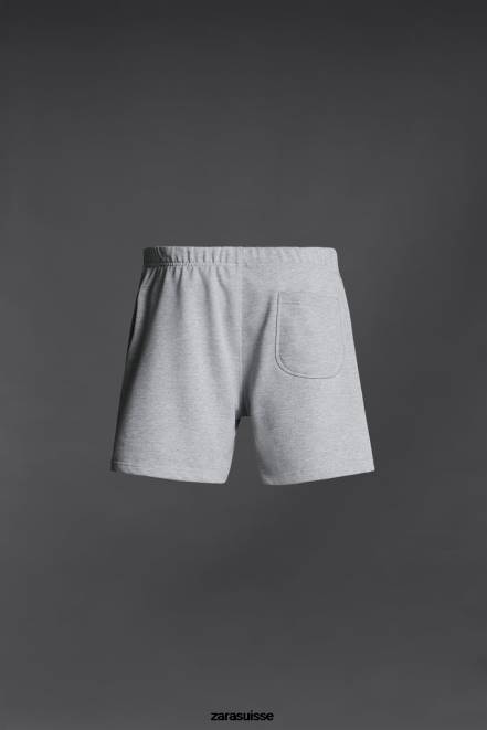 Zara vêtements P66V1235 Hommes short de jogging éternel marnes grises