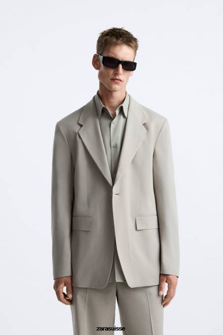 Zara vêtements P66V1161 Hommes costume coupe décontractée vison