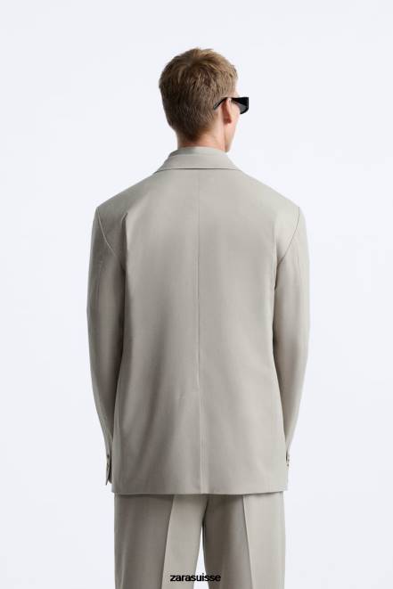Zara vêtements P66V1161 Hommes costume coupe décontractée vison