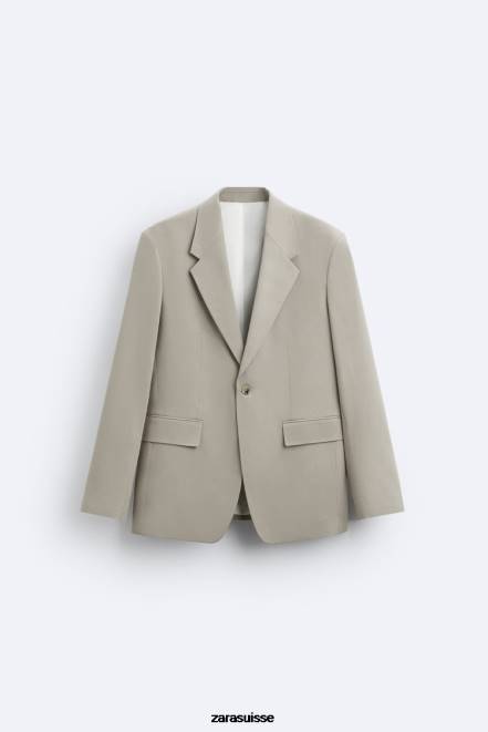 Zara vêtements P66V1161 Hommes costume coupe décontractée vison