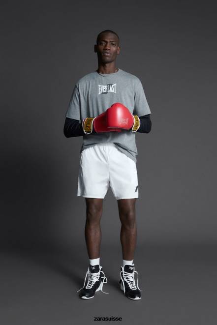 Zara vêtements P66V1196 Hommes t-shirt d'entraînement éternel marnes grises