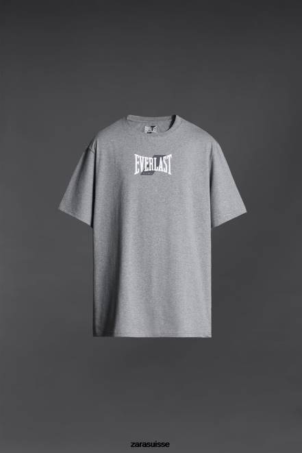 Zara vêtements P66V1196 Hommes t-shirt d'entraînement éternel marnes grises