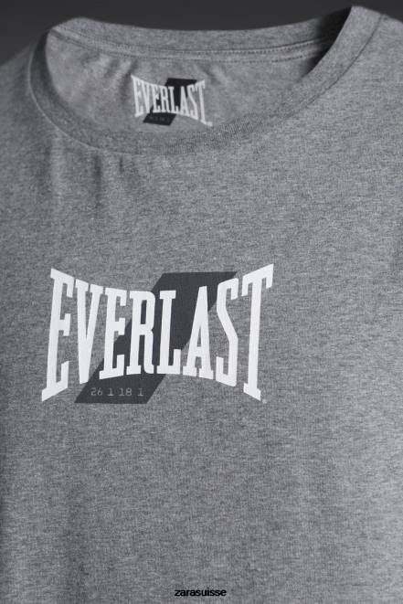 Zara vêtements P66V1196 Hommes t-shirt d'entraînement éternel marnes grises