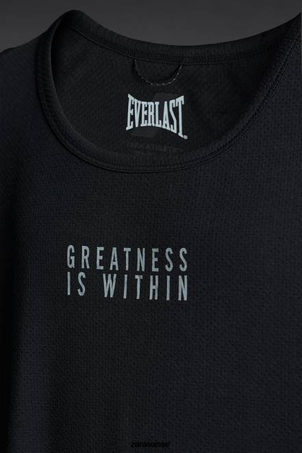 Zara vêtements P66V1197 Hommes débardeur éternel noir