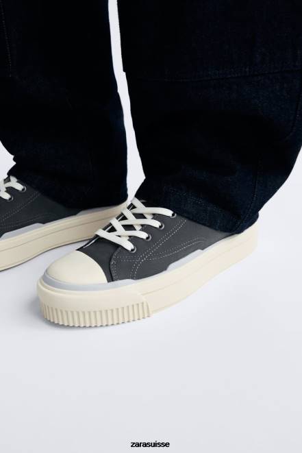 Zara chaussure P66V1255 Hommes baskets montantes à semelle épaisse multicolore