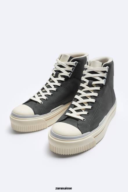 Zara chaussure P66V1255 Hommes baskets montantes à semelle épaisse multicolore