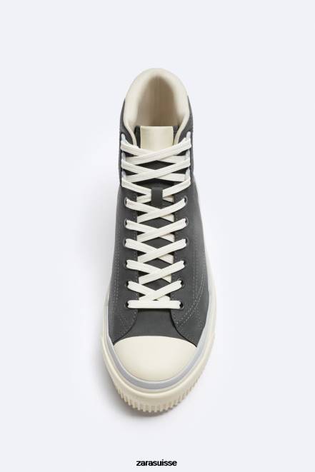 Zara chaussure P66V1255 Hommes baskets montantes à semelle épaisse multicolore