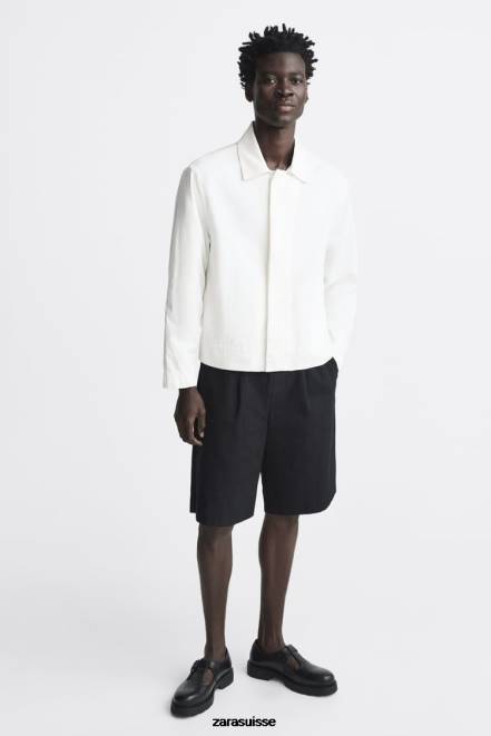 Zara chaussure P66V1263 Hommes chaussures cage en cuir noir