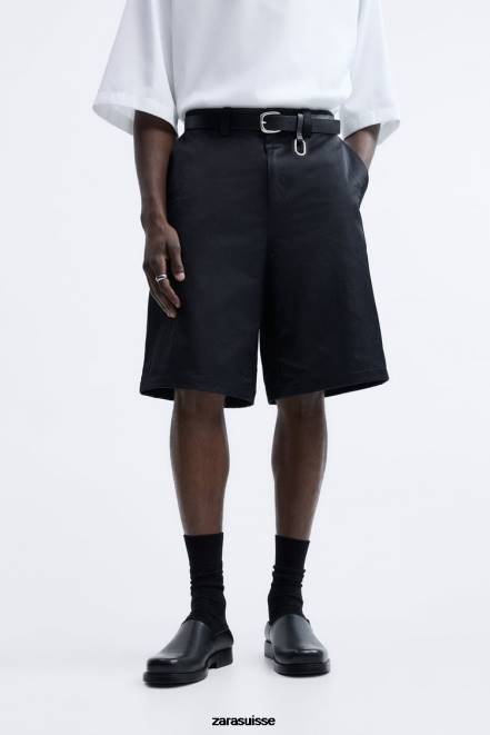 Zara chaussure P66V1264 Hommes mules en cuir souple - édition limitée noir