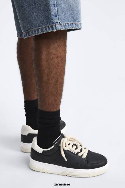 Zara chaussure P66V1265 Hommes grosses baskets noir